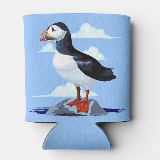 パフィンかわいい大西洋海鳥 缶クーラー (裏面)