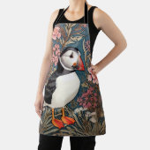 パフィンとアザミウマの花ウィリアム・モリス エプロン (インサイチュ)