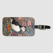パフィンとアザミウマの花ウィリアム・モリス ラゲッジタグ (正面横)