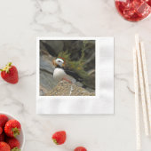 パフィンのクリスマスカクテルナプキン 縁ありカクテルナプキン (インサイチュ)