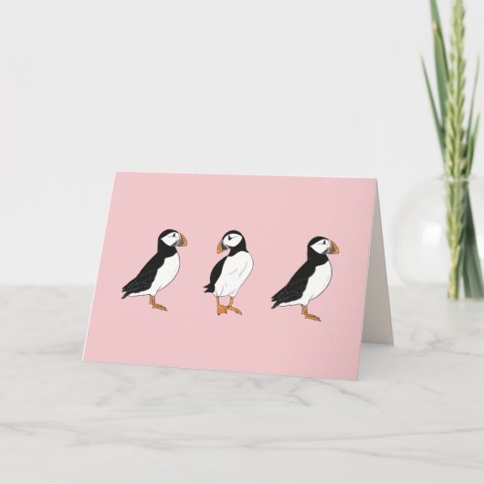 パフィンのブランクカード サンキューカード (正面)