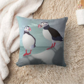 パフィンデザイン装飾用クッション クッション (ブランケット)