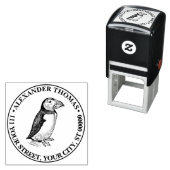 パフィンバードヴィンテージスケッチ名差出人住所 セルフインキングスタンプ (インサイチュ)
