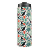 パフィンパターン暖かいベージュ タンブラー (正面)