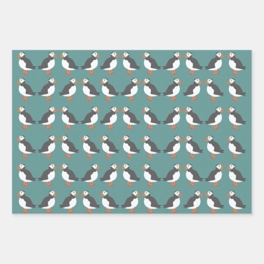 パフィンラッピング紙シート ラッピングペーパーシート (正面)