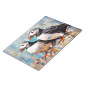 パフィン動物の鳥アートデコ絵を描ア ノートパッド (アングル)