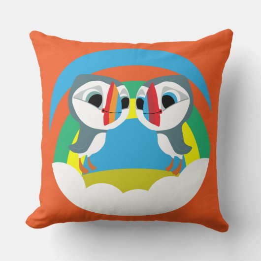 パフィン岩 クッション (正面)