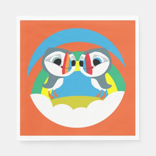 パフィン岩 スタンダードランチョンナプキン (正面)