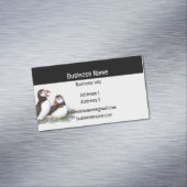 パフィン水彩鳥自然野生生物 マグネット名刺 (インサイチュ)