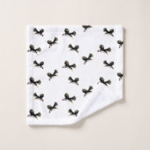 パフィン飛んでいるズシーサイドバードカスタムカラー バスタオルセット (ウォッシュタオル)