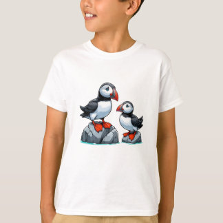 パフィン鳥キッズ基本Tシャツ Tシャツ