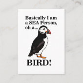 パフィン鳥海鳥おもしろい野生動物 名刺 (正面)