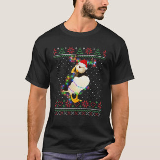 パフィン鳥獣の醜いセータークリスマスパピーアン Tシャツ