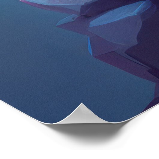 パフィン鳥獣ポートレート絵画の森の精神 ポスター (角)