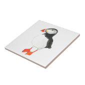 パフィン鳥類野生生物水色カラフル タイル (側面)