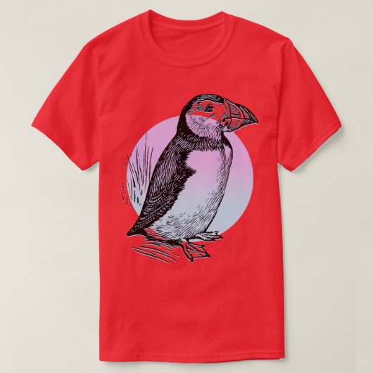 パフィン鳥1 Tシャツ (デザイン正面)