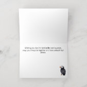 パフィン・カップル記念日 箔グリーティングカード (内側レイダウン)