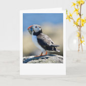 パフィン カード (黄色い花)