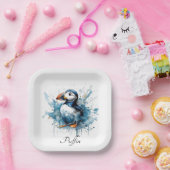 パフィン スプラッシュ、カスタム ペーパープレート (パーティー)