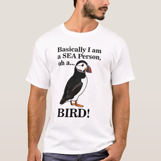 パフィン 鳥 海鳥 楽しい Tシャツ (正面)