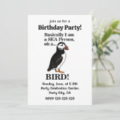 パフィン 鳥 海鳥 面白い 誕生日 パーティー 招待状 (スタンド正面)