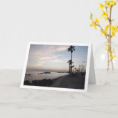 パフォスを夜に、キプロスの風景 カード (黄色い花)