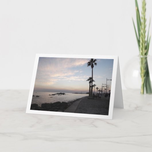 パフォスを夜に、キプロスの風景 カード (正面)