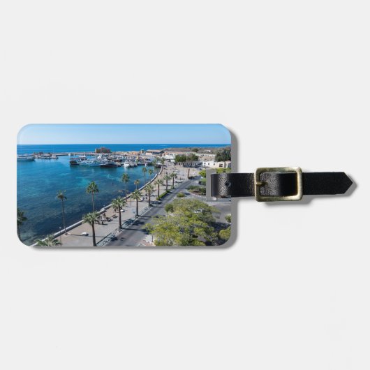 パフォスキャッスルアンドハーバードローンビュー ラゲッジタグ (正面横)