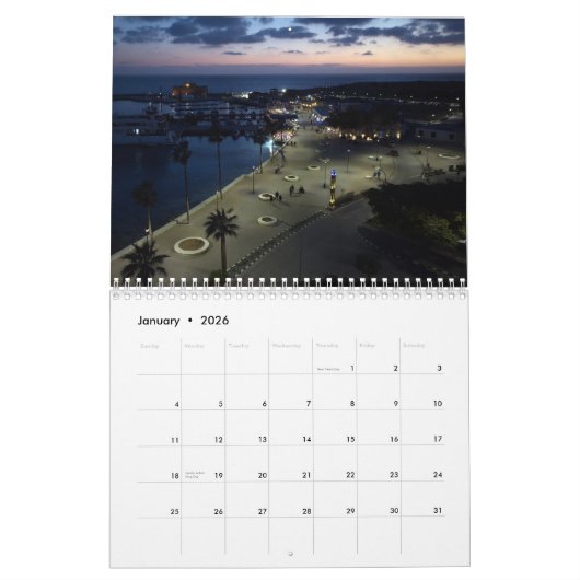 パフォスライフの夜カレンダーにパフォス カレンダー (1月 2026)