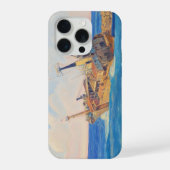 パフォス沖のエドロIII船の難破船のペイントスタイルの画像 iPhoneケース (裏面)