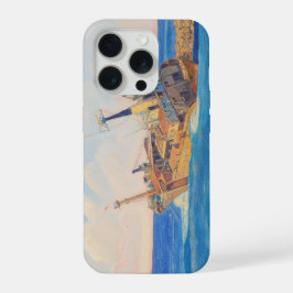 パフォス沖のエドロIII船の難破船のペイントスタイルの画像 iPhone 15 PROケース