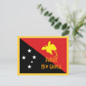 パフォーニューギニア国旗 ポストカード (スタンド正面)