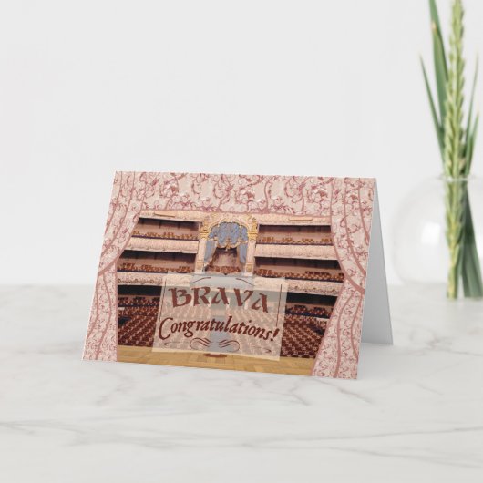 パフォーマンスおめでとうございます、女性のためのBrava カード (正面)