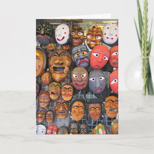 パフォーマン伝統的ス用韓国語マスク|한국통전탈 シーズンカード (正面)