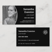 パフォーマー向けヘッドショット黒丸 名刺 (正面/裏面)