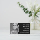 パフォーマー向けヘッドショット黒丸 名刺 (スタンド正面)