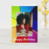 パフォーマ誕生日、5" x 7"折り曲げ誕生日 カード (黄色い花)