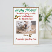 パフォーミングハッピーホリデードッグクリスマスカード (スタンド正面)