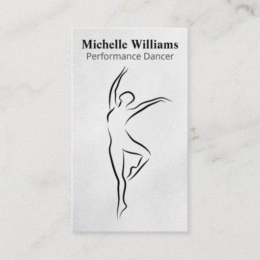 パフォー芸術的マンス踊りロゴ 名刺 (正面)