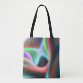 パフカラフルィーとぼやけスタイルの曲線 トートバッグ (正面)