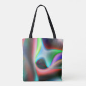 パフカラフルィーとぼやけスタイルの曲線 トートバッグ (裏面)