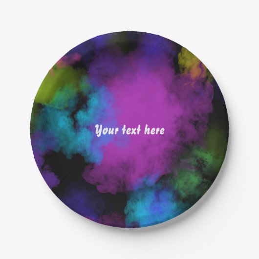 パフズオブカラーメイクアップ美しいシックなグラマーパーティー ペーパープレート (正面)