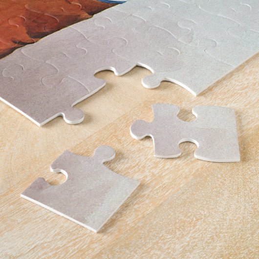 パフツワ・クタ(Pachtuwa-Chta)- ボドマーによるアリカラ戦士の肖像画 ジグソーパズル (側面)