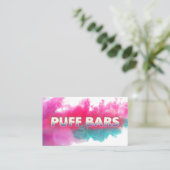 パフバー使い捨てベーパスホワイトビジネスカード 名刺 (スタンド正面)