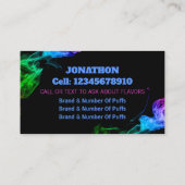 パフバー使い捨てVAPES黒名刺 名刺 (裏面)