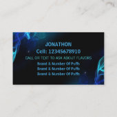 パフバー型青と黒の名刺 名刺 (裏面)