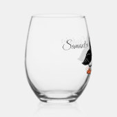 パフパーソナライズされたィンの可愛さ ステムなしワイングラス (右)