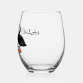 パフパーソナライズされたィンの可愛さ ステムなしワイングラス (左)