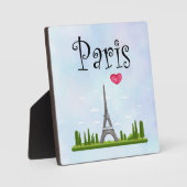 パフランスのリとエッフェルタワー フォトプラーク (正面)