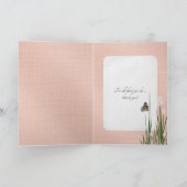 パフ感謝していの花の上の蝶 サンキューカード (内部)